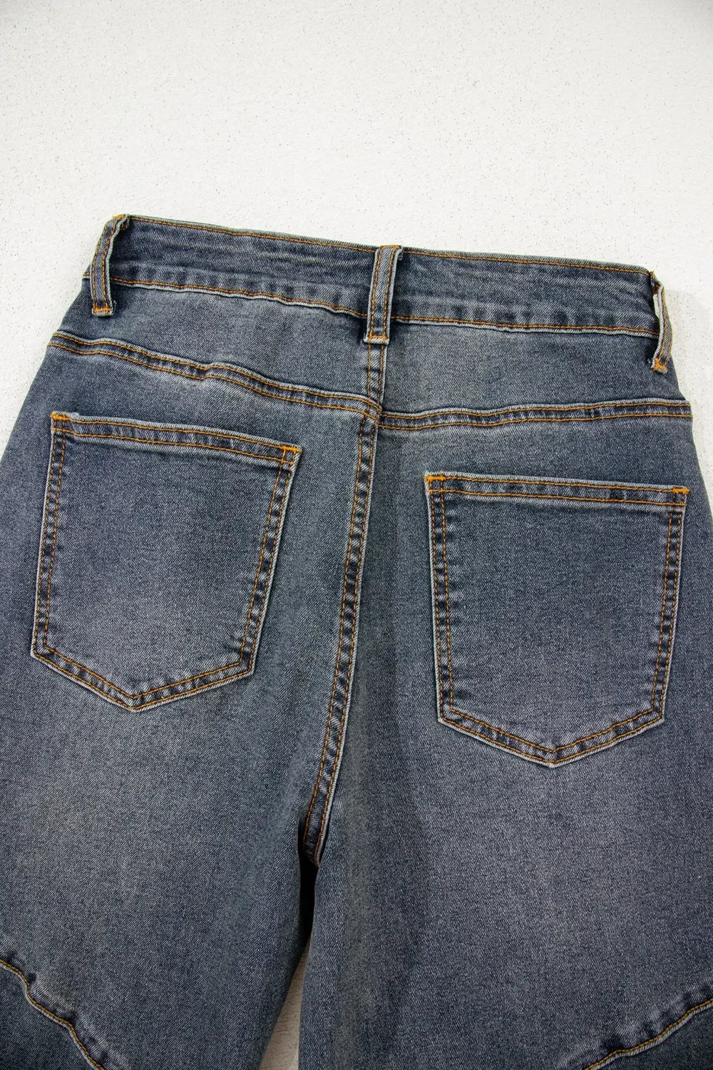 Coastal Exposed Stitching Loose Straight High Waist Jeans - Southern Shores Clothing