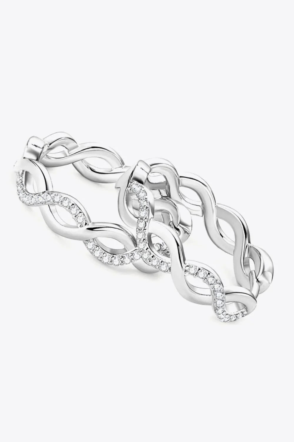 Moissanite Crisscross Hoop Earrings Minimalist Style - Southern Shores Clothing