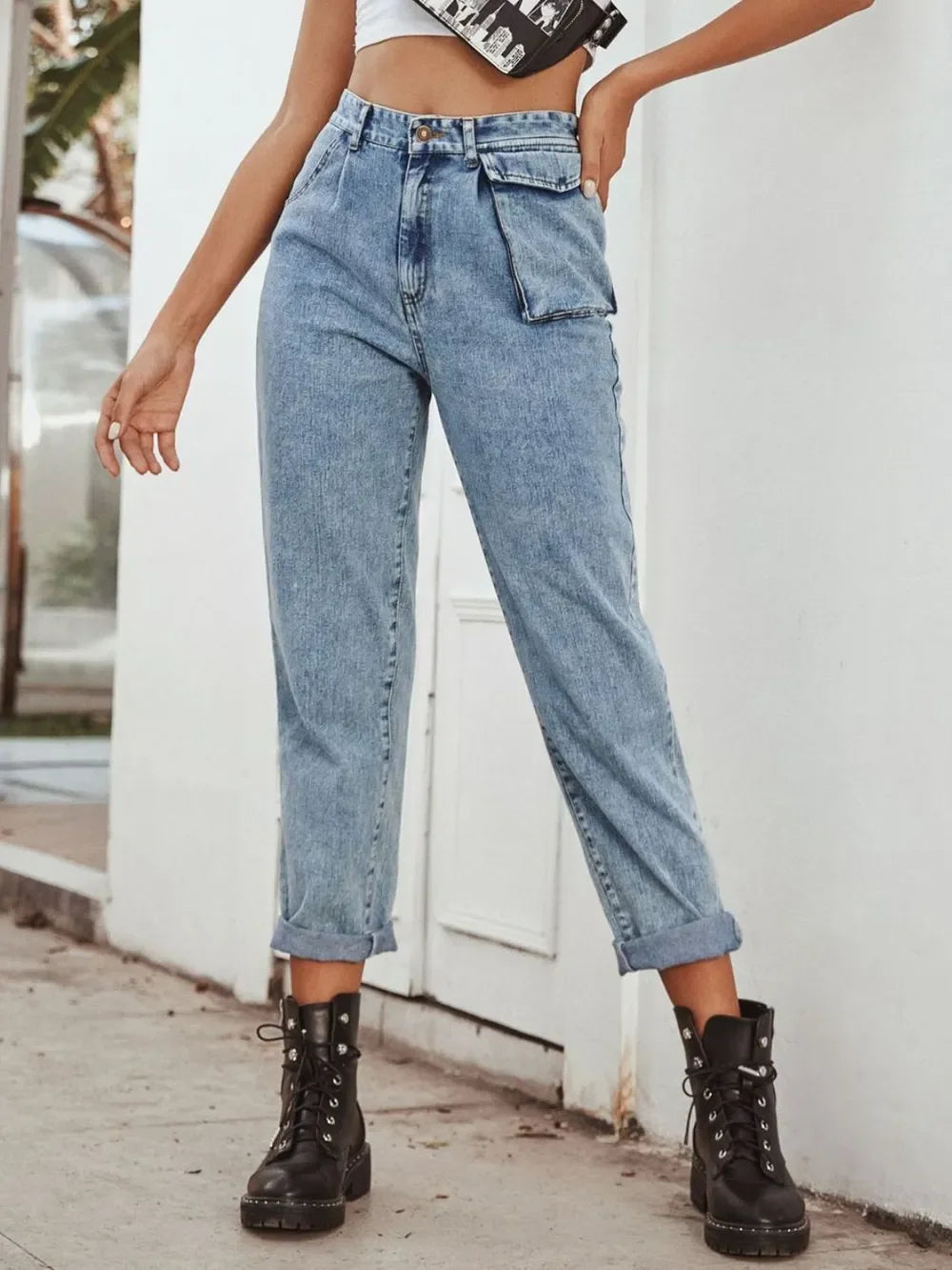 Charleston Inspired High Waist Straight Leg Jeans - Southern Shores Clothing