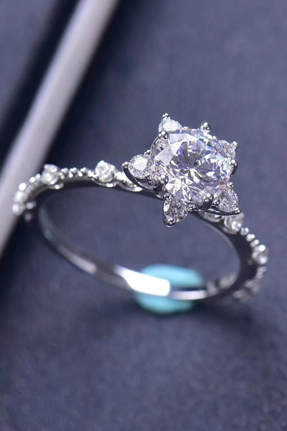 Rose Gold 1 Carat Moissanite Ring 6-Prong - Southern Shores Clothing