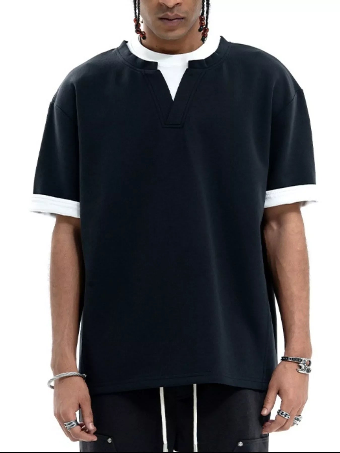 Stretch Short Sleeve T Shirt With Contrast Trim - Southern Shores Clothing