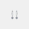 2 Carat Moissanite Sterling Silver Drop Earrings - Southern Shores Clothing