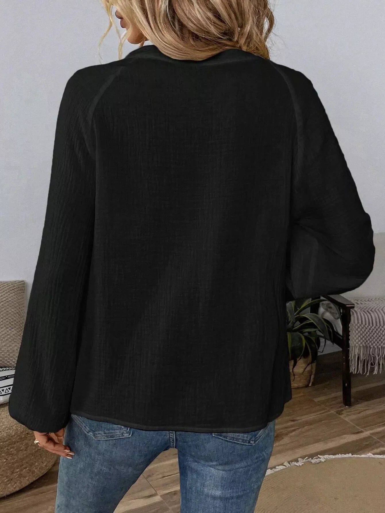 Paisley Notched Balloon Sleeve Cotton Blouse - Southern Shores Clothing