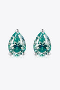 Minimalist Moissanite Teardrop Earrings Platinum Plated - Southern Shores Clothing