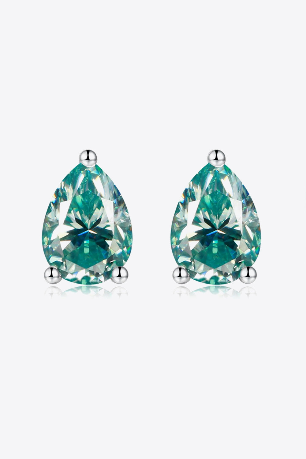 Southern Shores Minimalist 2 Carat Moissanite Teardrop Earrings