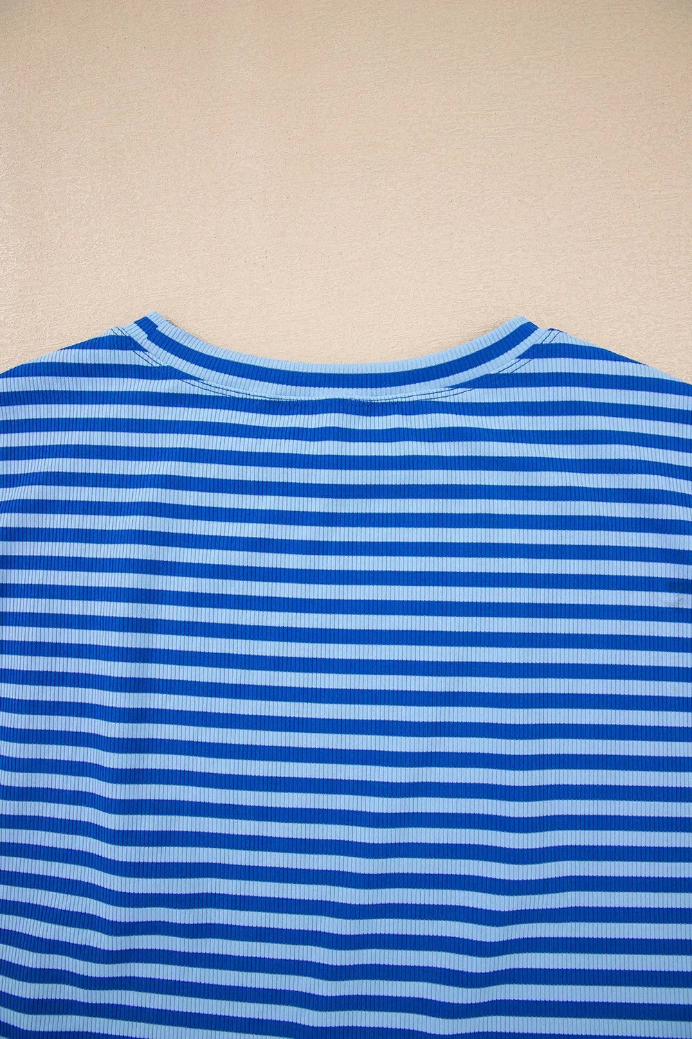 Striped Round Neck Cap Sleeve T Shirt Casual - Southern Shores Clothing