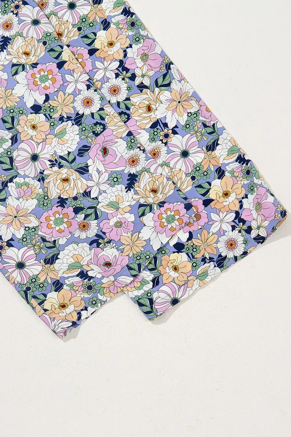 Floral Print Smocked High Waist Square Neck Jumpsuit - Southern Shores Clothing