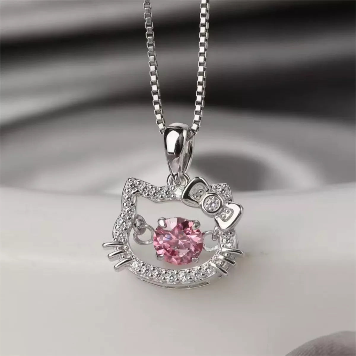 2 Carat Moissanite Pendant Platinum-Plated Sterling Silver - Southern Shores Clothing