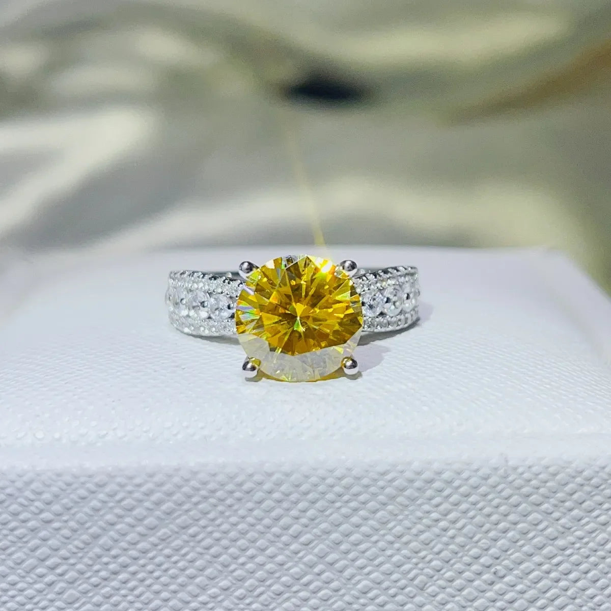 3 Carat Moissanite Sterling Silver Ring - Southern Shores Clothing