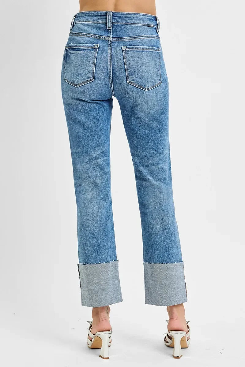 High Rise Ankle Straight Jeans Plus Size - Southern Shores Clothing