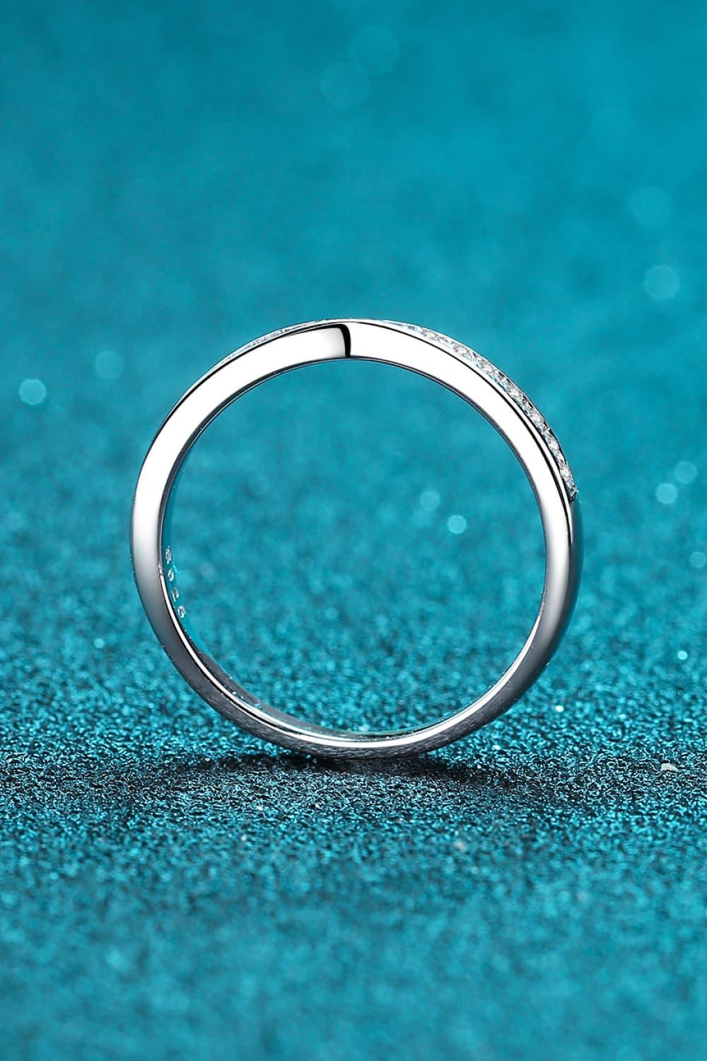 Minimalist Moissanite Sterling Silver Ring Daily Wear - Southern Shores Clothing
