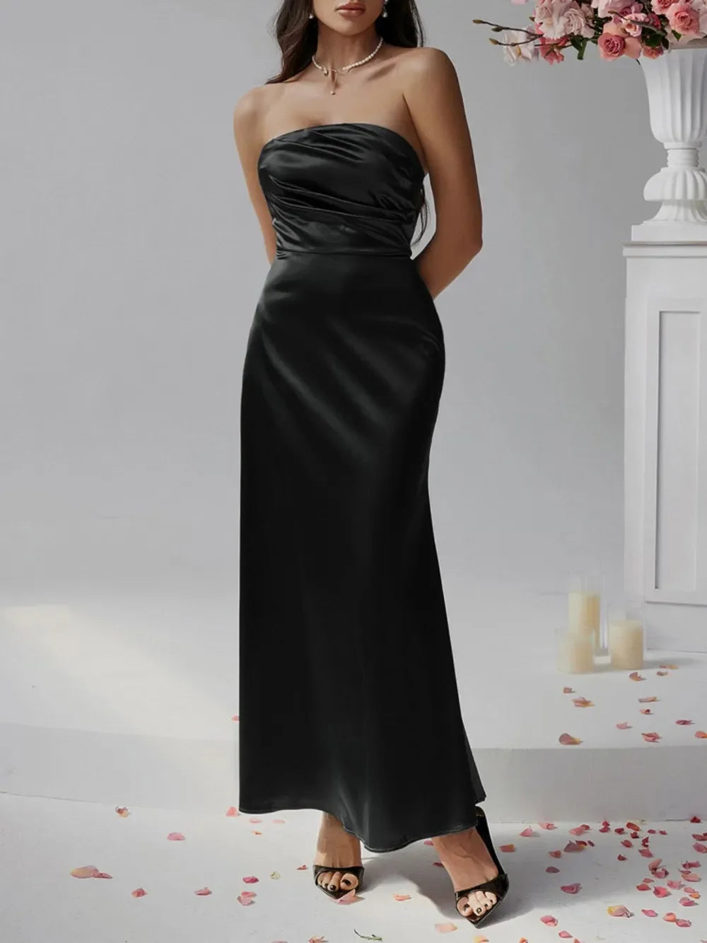 Ruched Tube Maxi Dress Coastal Everyday Style - Southern Shores Clothing