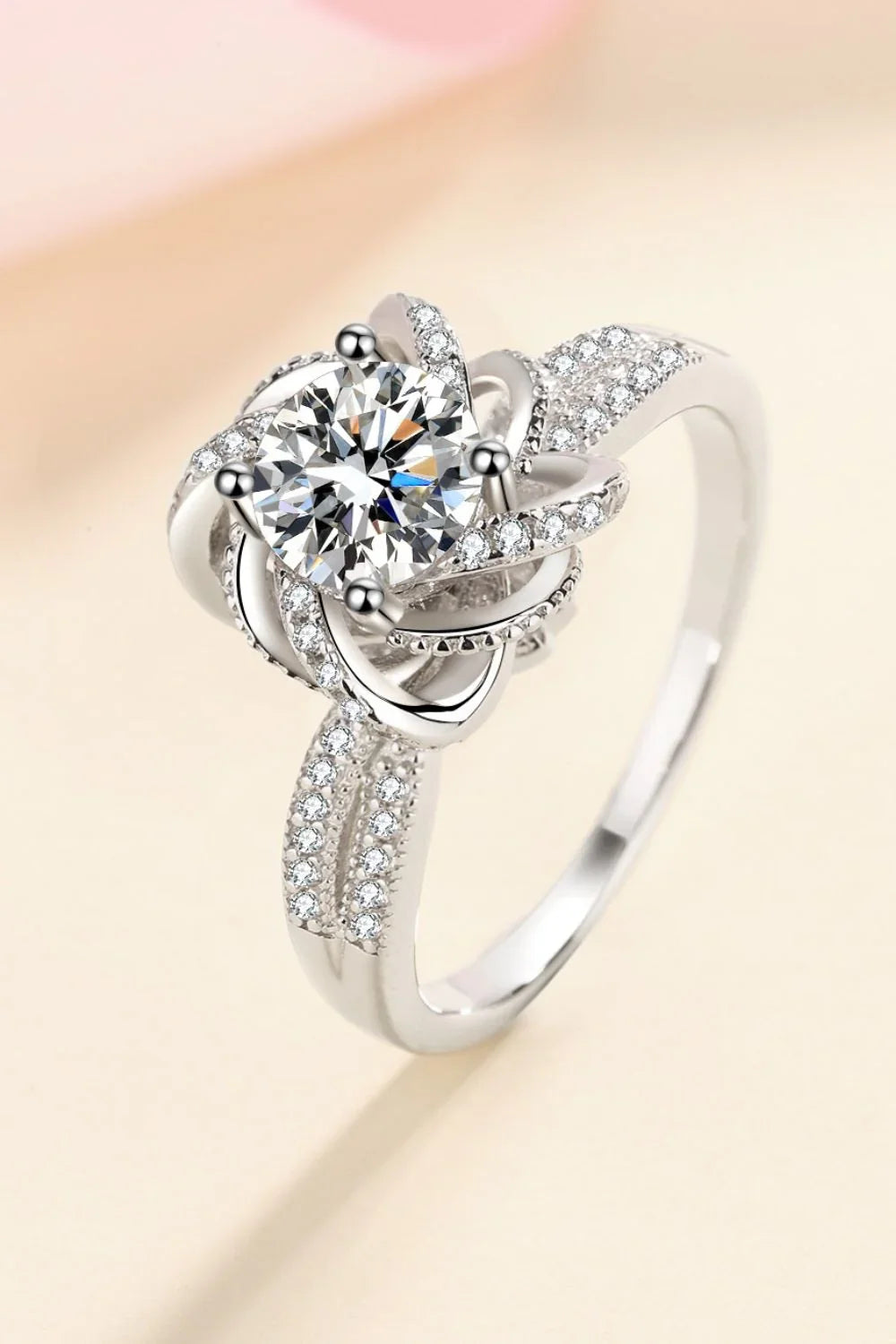 Sterling Silver Moissanite Ring With All Day Comfort Fit - Southern Shores Clothing