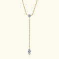 VVS1 Moissanite Y-Drop Necklace Gold-Plated Sterling Silver