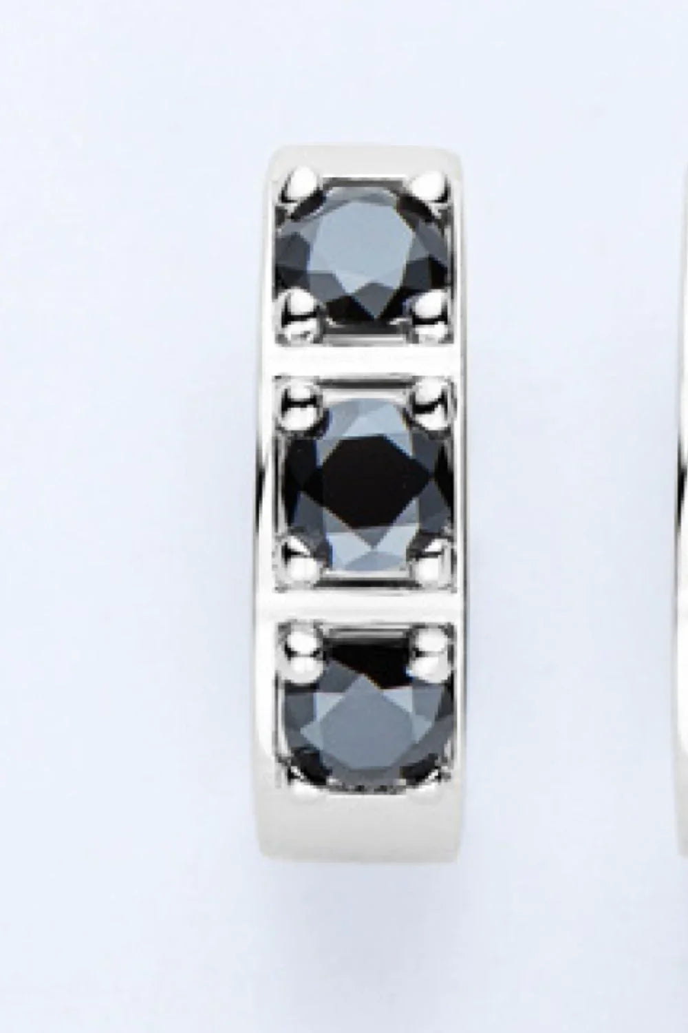 Minimalist Inlaid Moissanite Huggie Earrings - Southern Shores Clothing