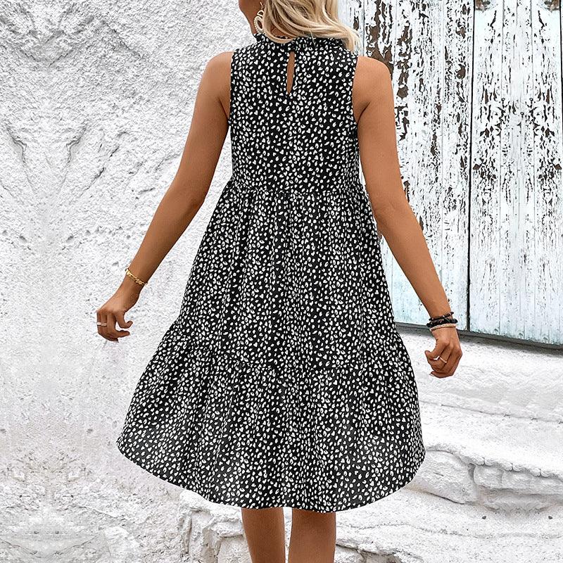 Perfee Leopard Print Sleeveless Mini Dress - Southern Shores Clothing