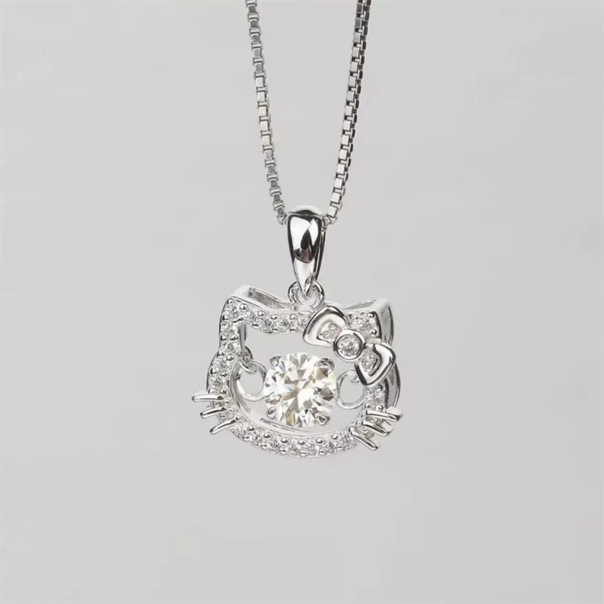 2 Carat Moissanite Pendant Platinum-Plated Sterling Silver - Southern Shores Clothing