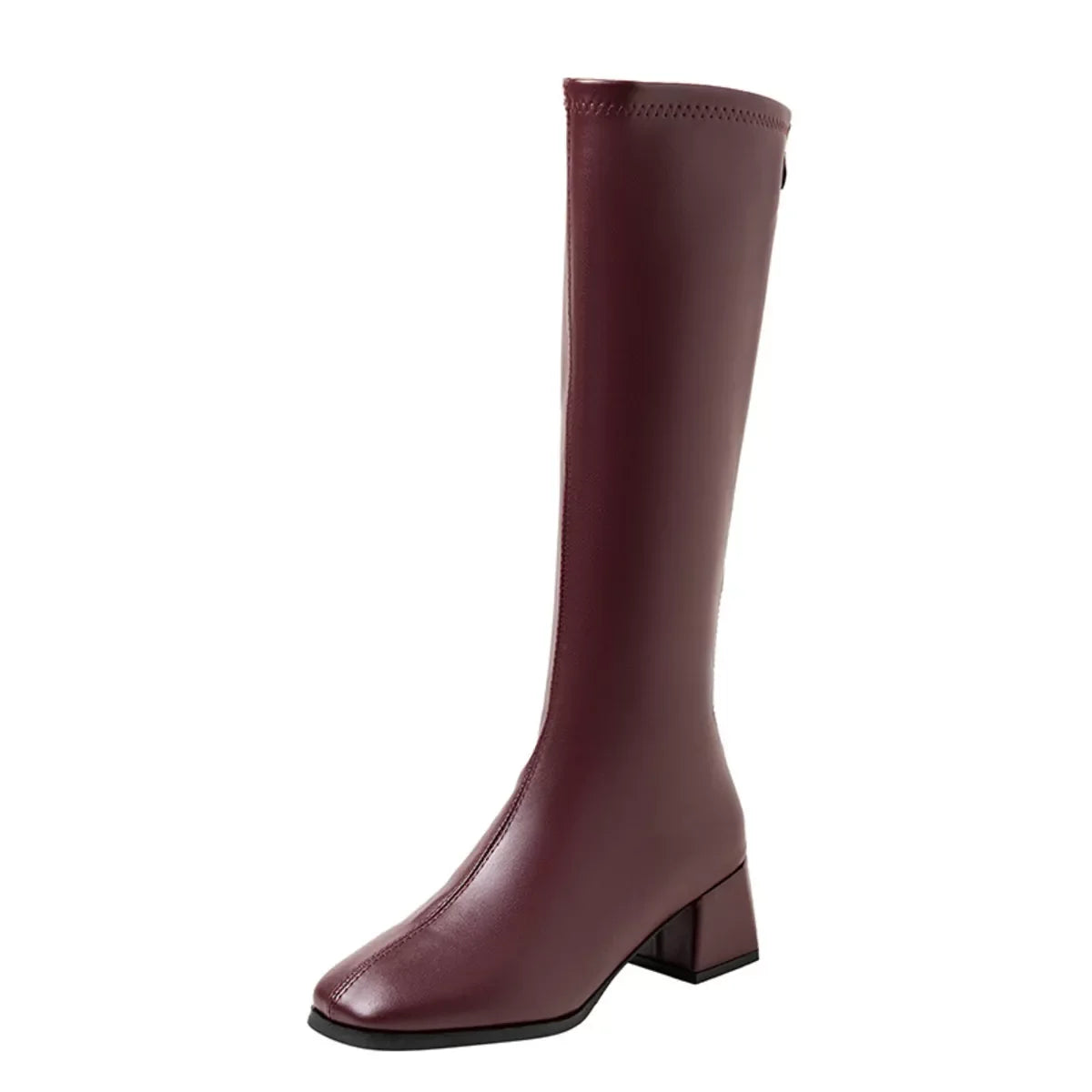 Square Toe Block Heel Boots Classic Design - Southern Shores Clothing