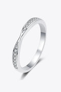 Minimalist Moissanite Sterling Silver Ring Daily Wear - Southern Shores Clothing