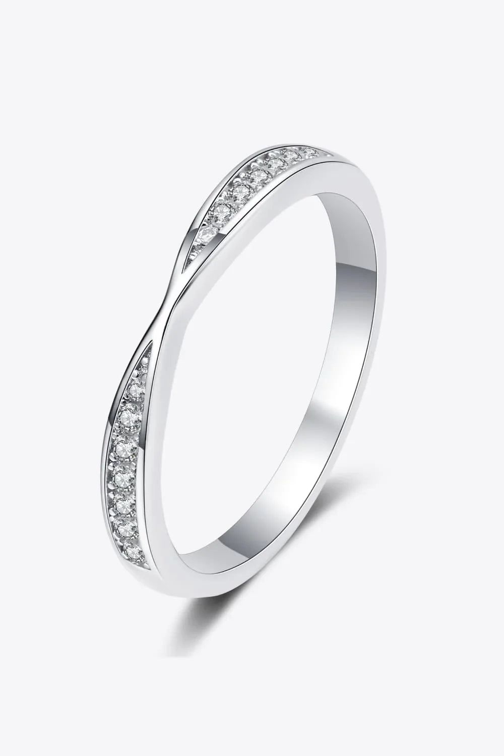 Minimalist Moissanite Sterling Silver Ring Daily Wear - Southern Shores Clothing