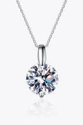 Coastal 2 Carat Moissanite Necklace In Sterling Silver - Southern Shores Clothing