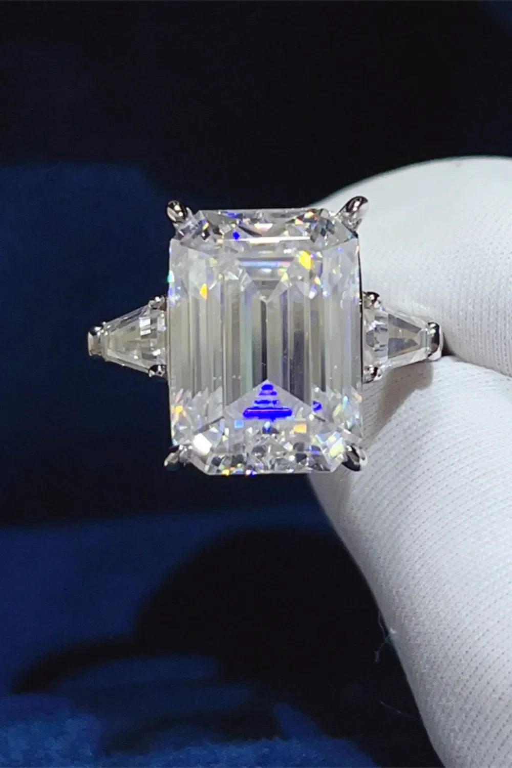 10 Carat Moissanite Sterling Silver Ring - Southern Shores Clothing