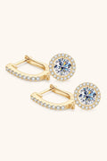 Moissanite Sterling Silver Drop Earrings Faceted Sparkle - Southern Shores Clothing