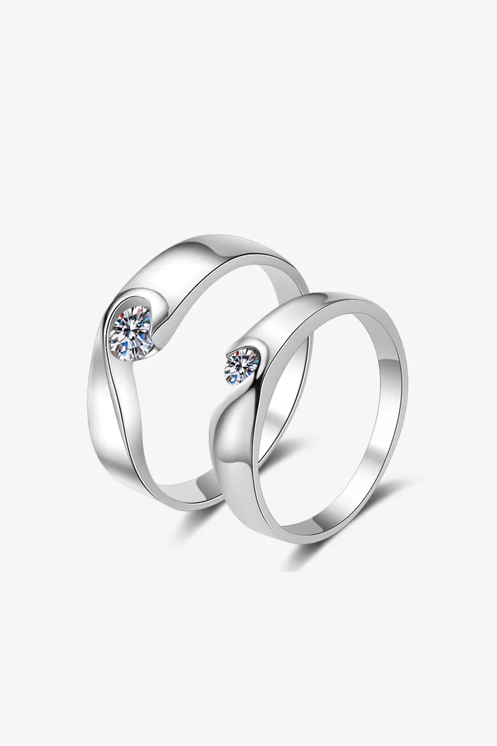Minimalist Moissanite Sterling Silver Ring - Southern Shores Clothing