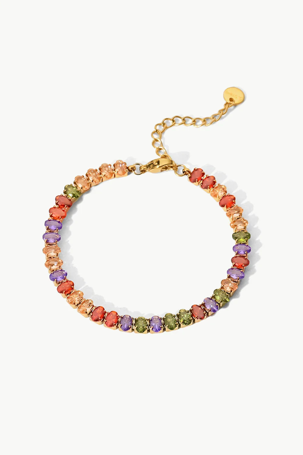 18K Gold Plated Zircon Bracelet Stainless Steel Core - Southern Shores Clothing