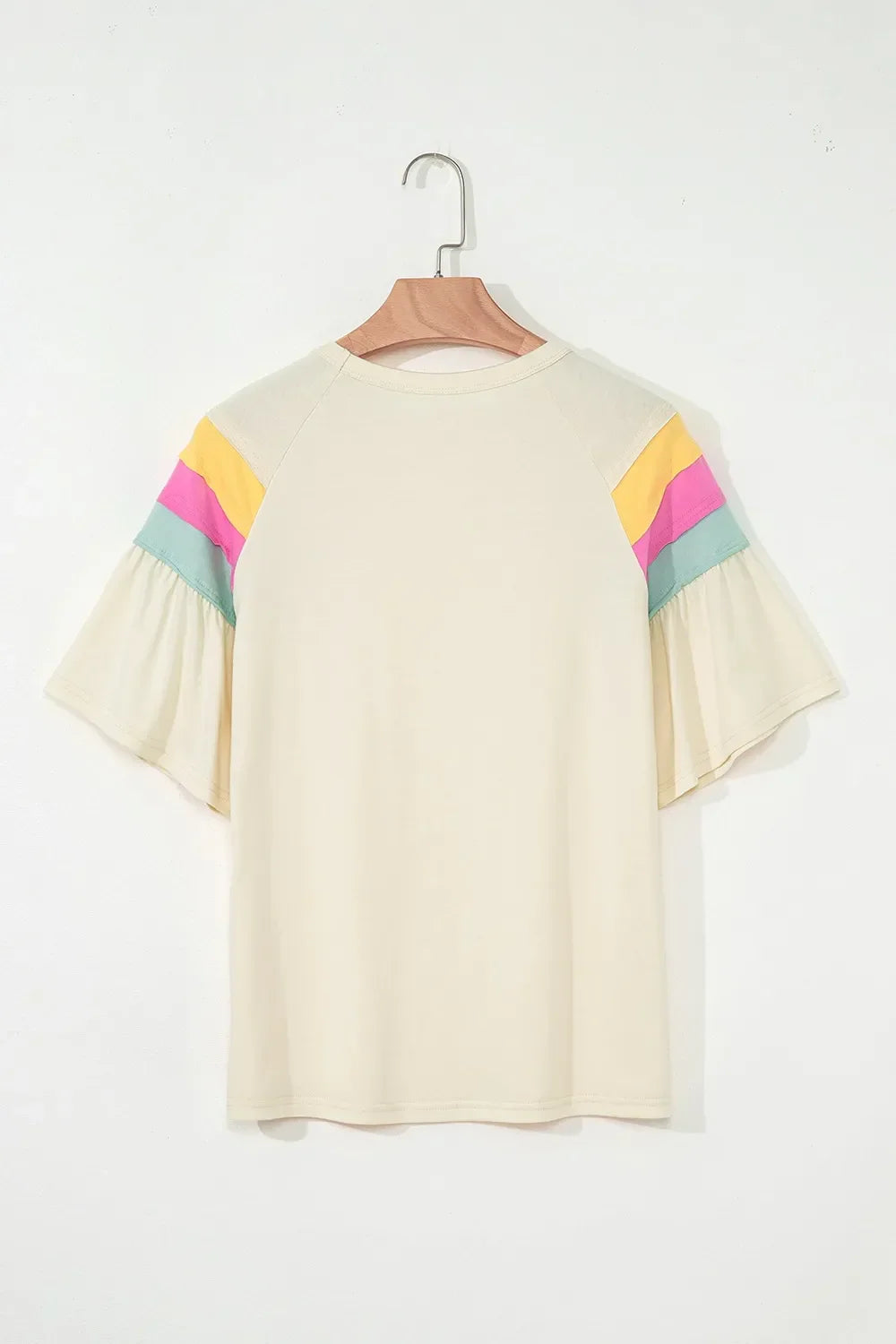 Color Block Stitched Sleeve Loose T Shirt - Southern Shores Clothing