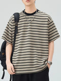Plus Size Striped Oversized T Shirt With Relaxed Fit - Southern Shores Clothing