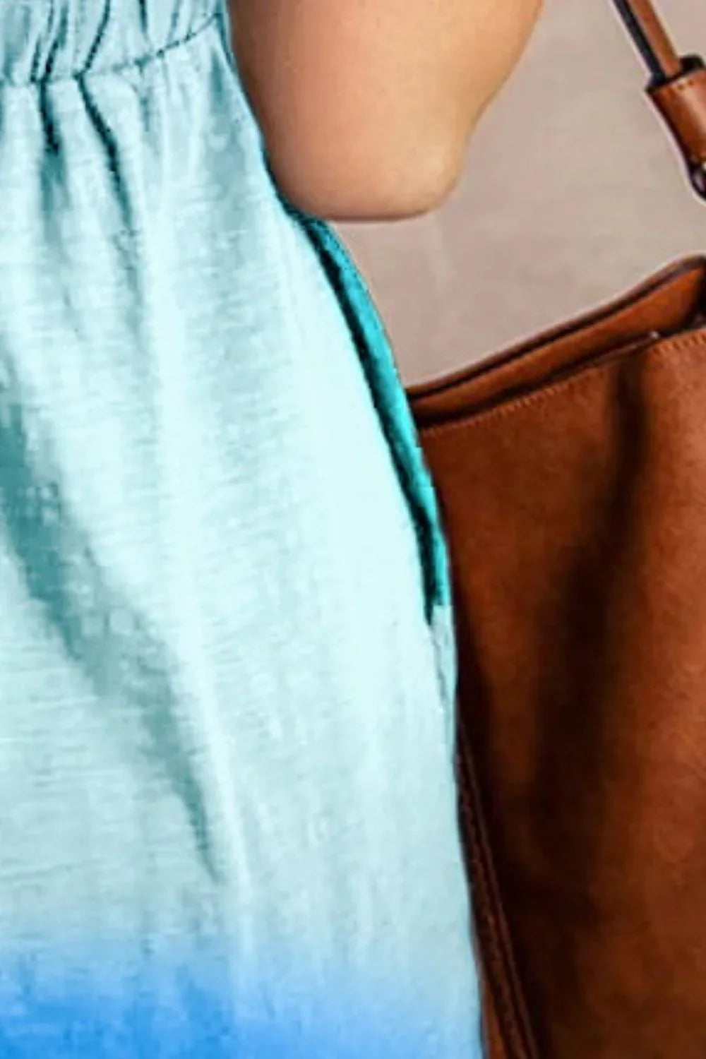 Scoop Neck Buttoned Sleeveless Dress With Pockets - Southern Shores Clothing