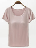 Round Neck Modal T-Shirt with Bra - Southern Shores Clothing