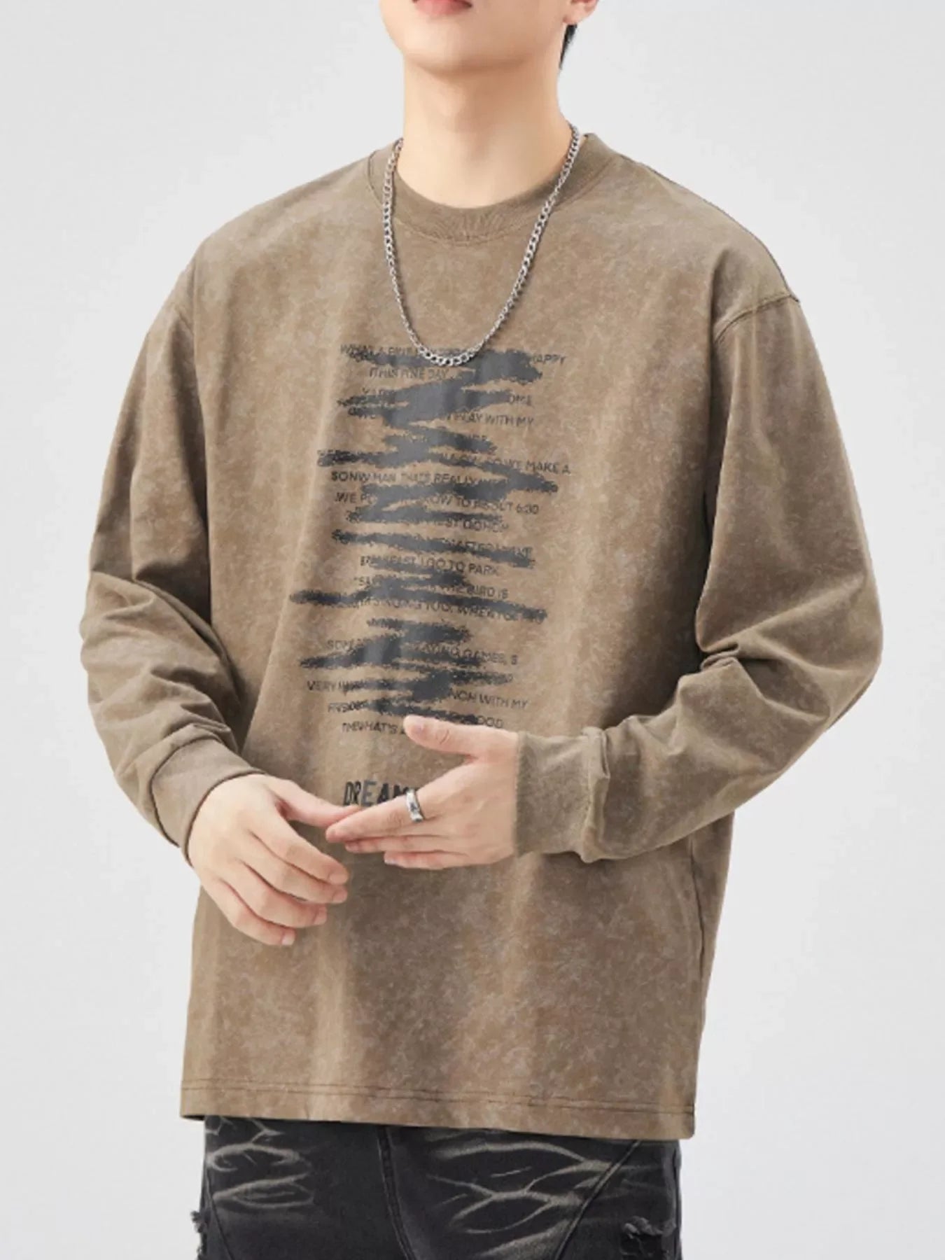 Plus Size Oversized Graphic Long Sleeve T Shirt - Southern Shores Clothing