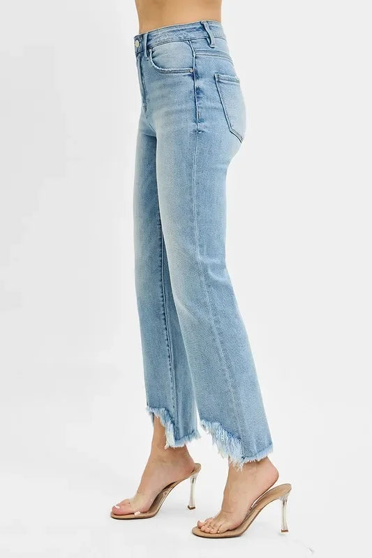 High Rise Crop Bootcut Denim Jeans Plus Size - Southern Shores Clothing
