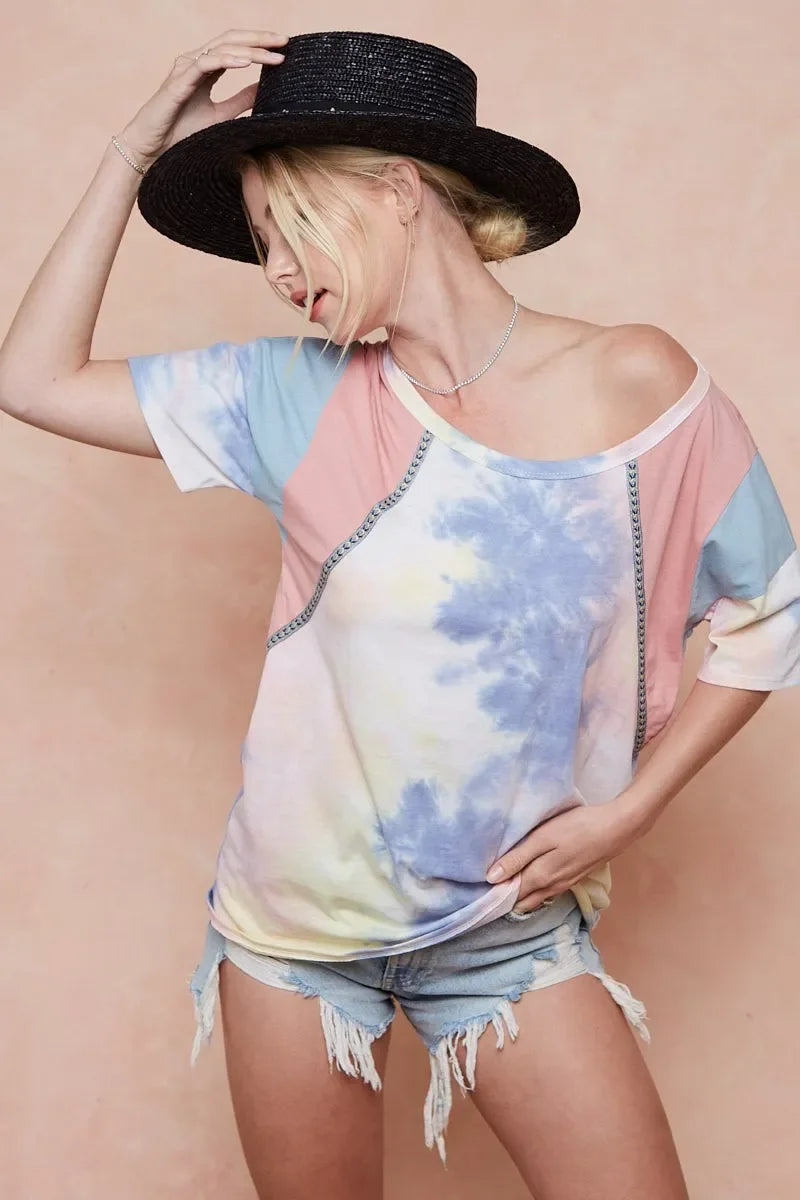 Tie Dye Cotton T Shirt Relaxed Fit Soft Breathable - Southern Shores Clothing