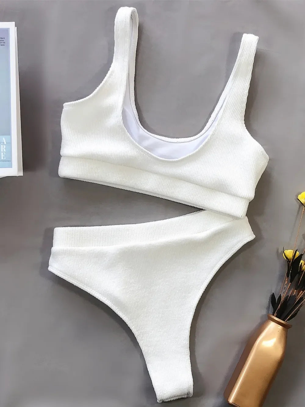 Scoop Neck Wide Strap Two-Piece Swim Set With Removable Padding - Southern Shores Clothing