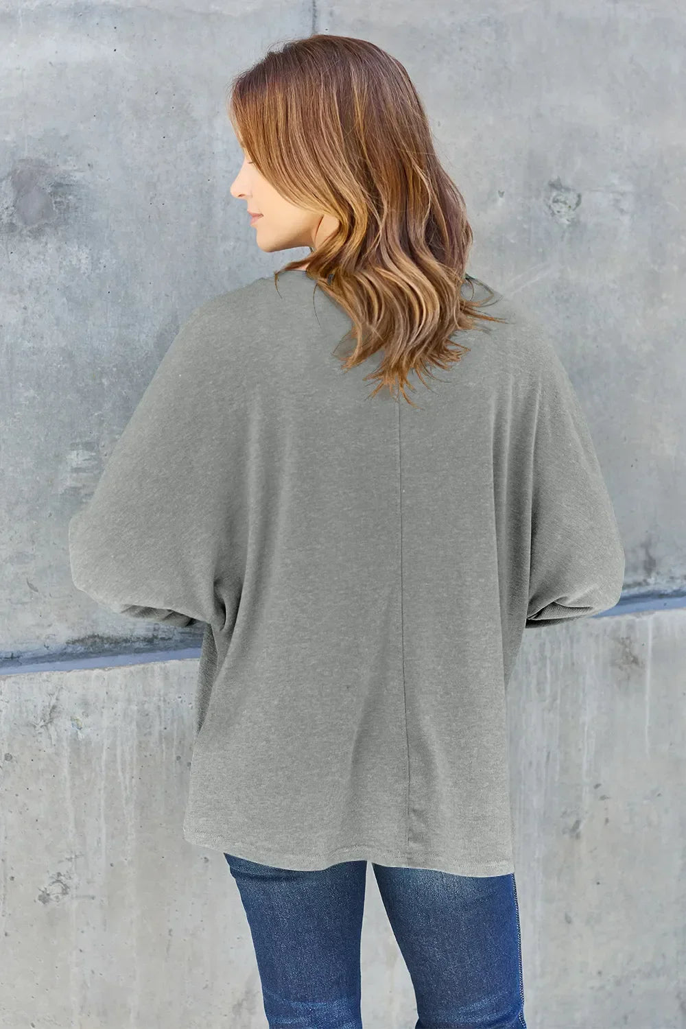 Basic Round Neck Long Sleeve T Shirt Top - Southern Shores Clothing