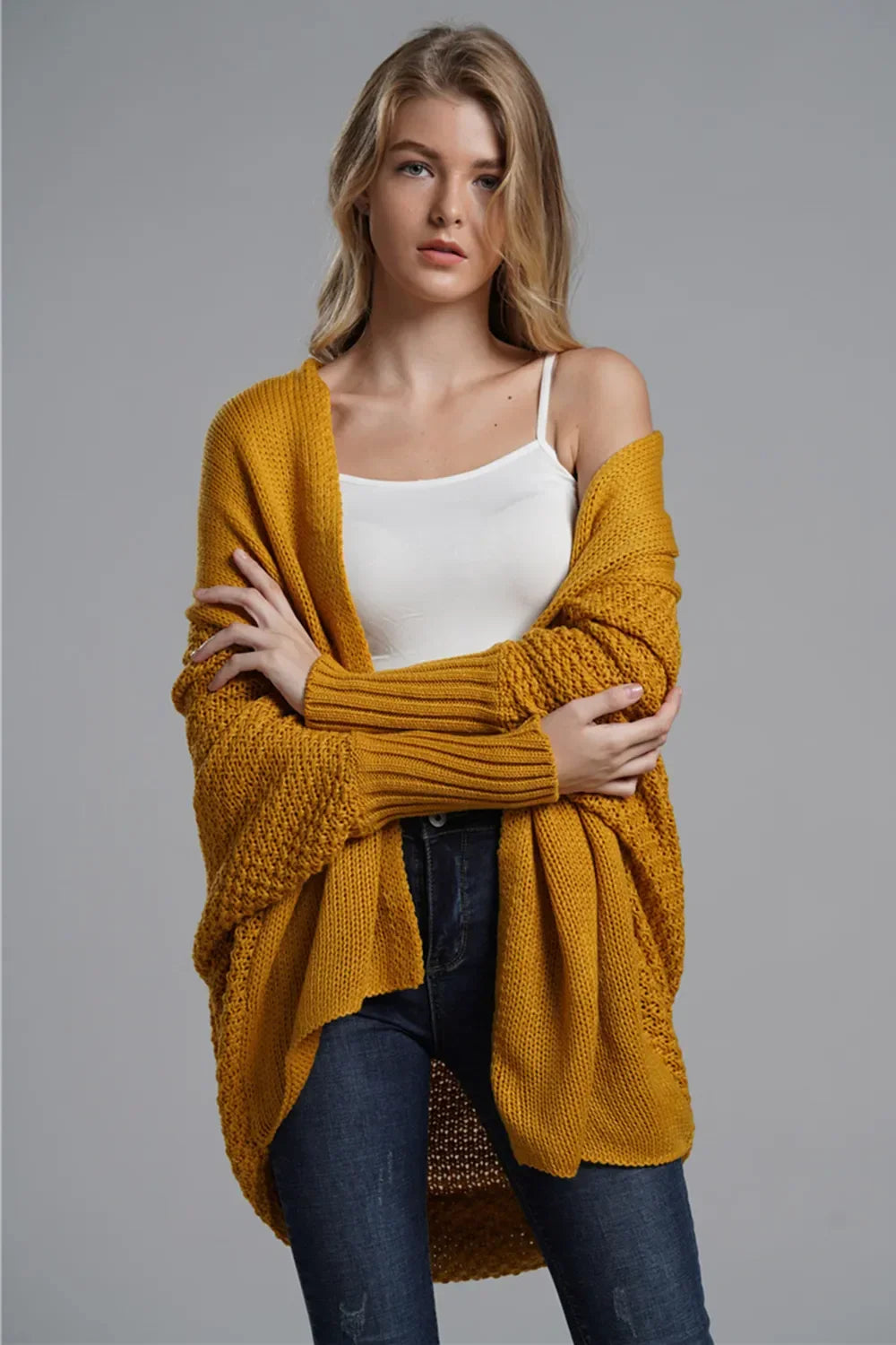 Open Front Batwing Sleeve Cardigan Lightweight - Southern Shores Clothing