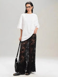 Elegant Lace Maxi Skirt With Flowing Silhouette - Southern Shores Clothing
