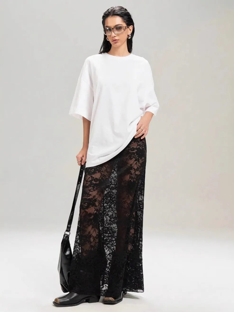Elegant Coastal Lace Maxi Skirt for Beach Outings