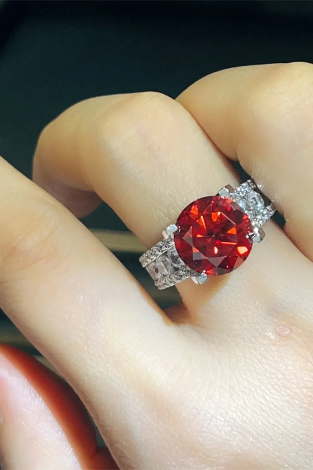 Elegant 5 Carat Moissanite Sterling Silver Ring - Southern Shores Clothing