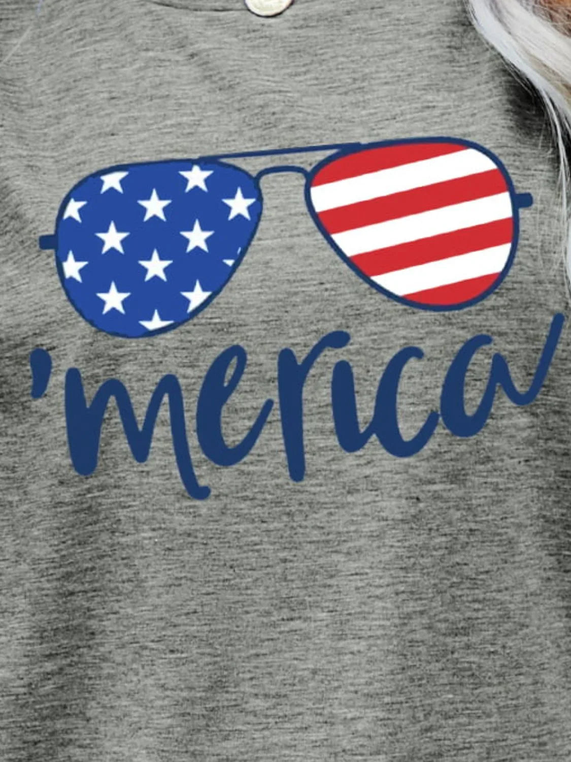 US Flag Glasses Graphic Tee With Stretch Relaxed Fit - Southern Shores Clothing
