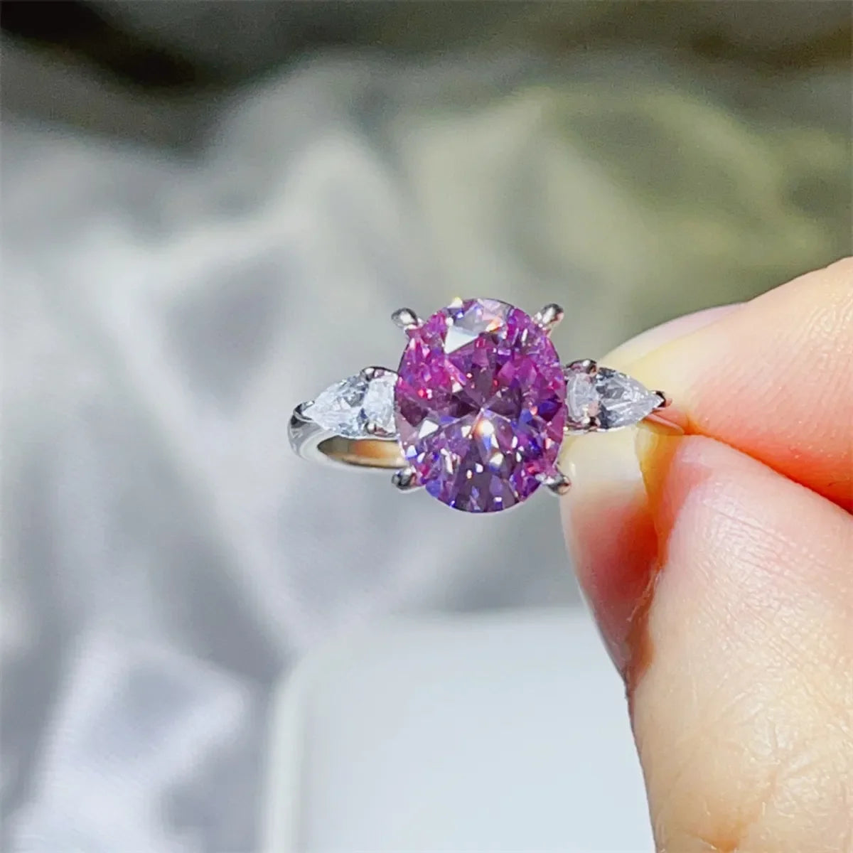 3 Carat Moissanite Ring In Sterling Silver - Southern Shores Clothing