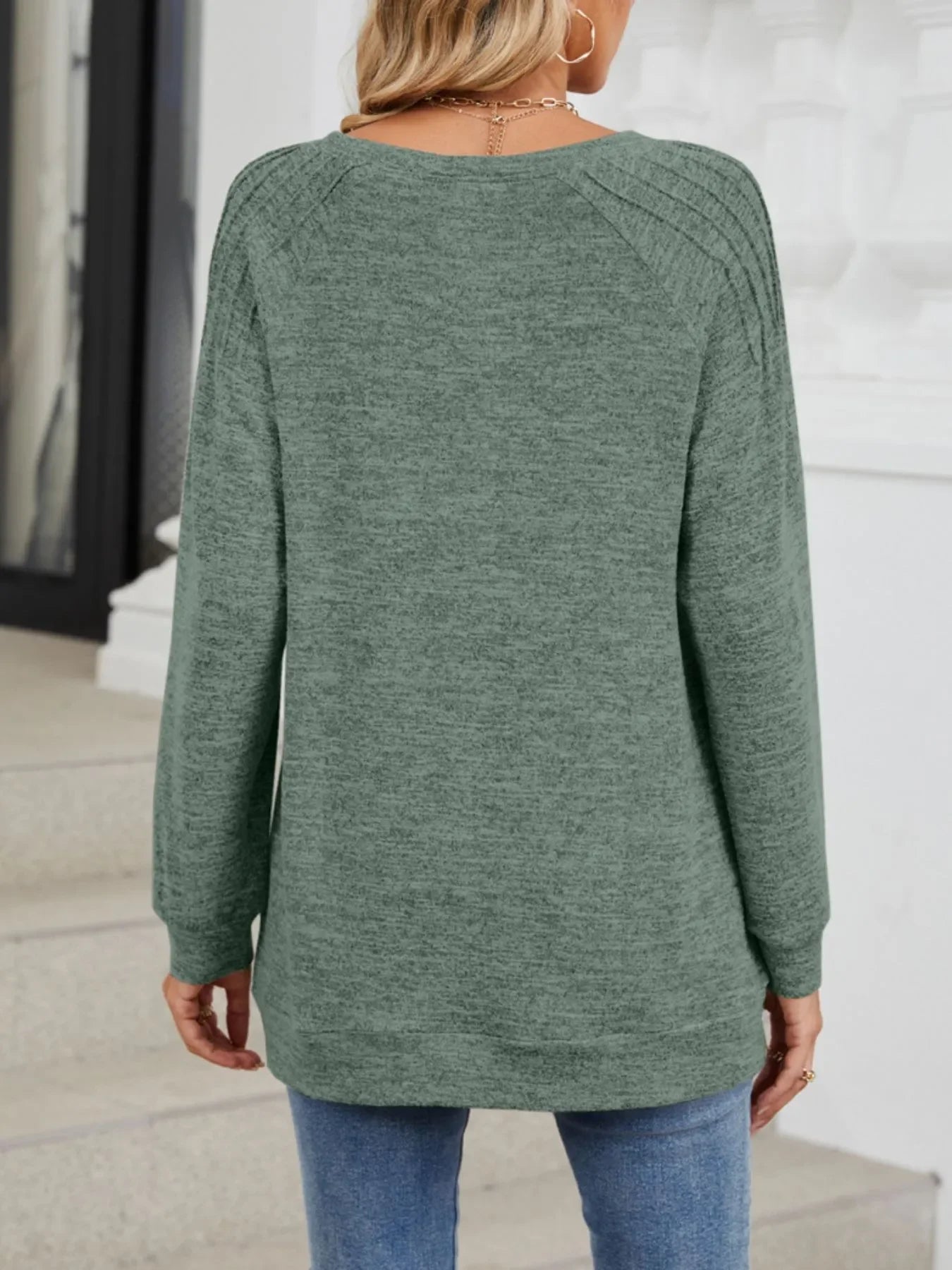 Round Neck Long Sleeve T-Shirt - Southern Shores Clothing
