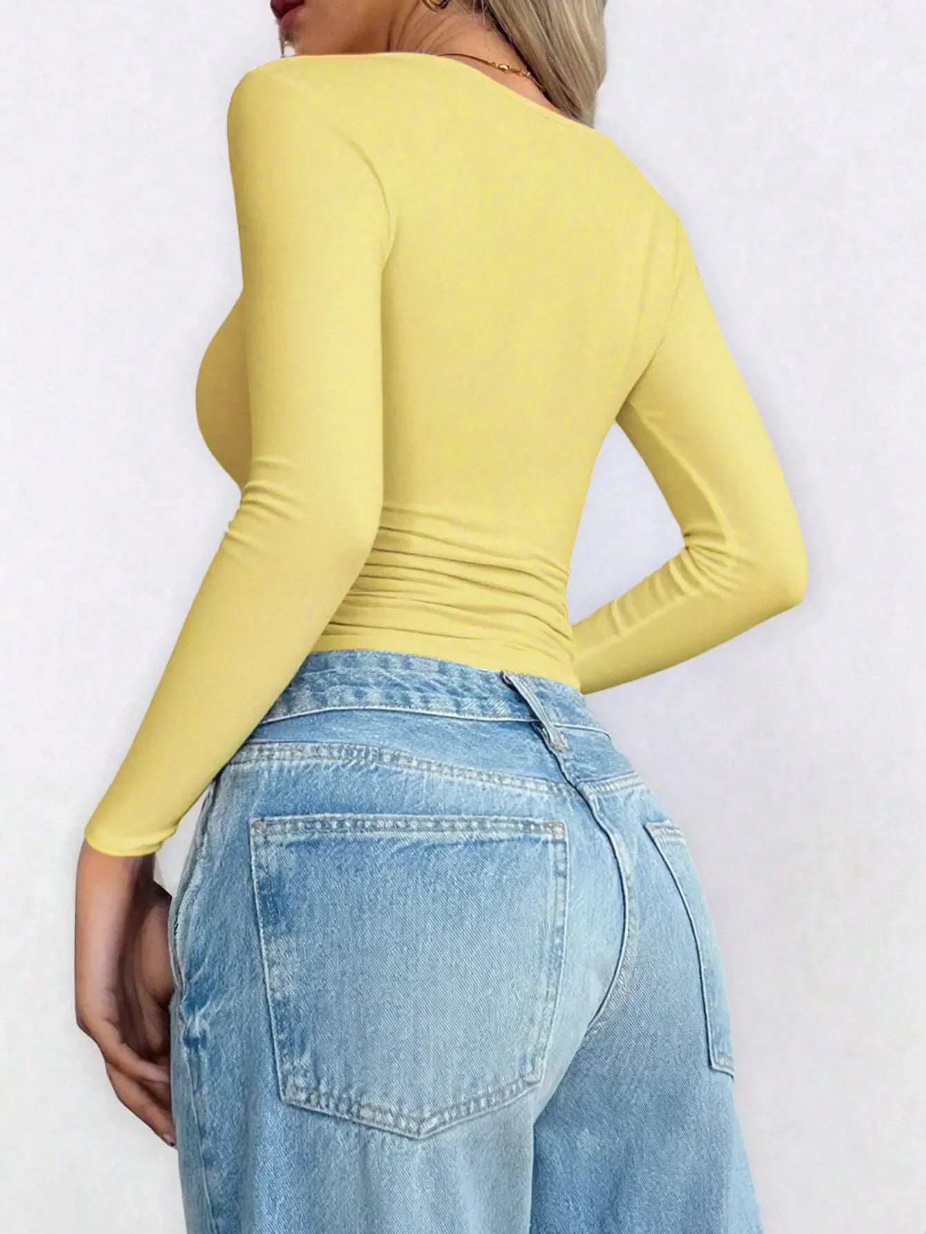 Scoop Neck Long Sleeve Fitted T-Shirt - Southern Shores Clothing