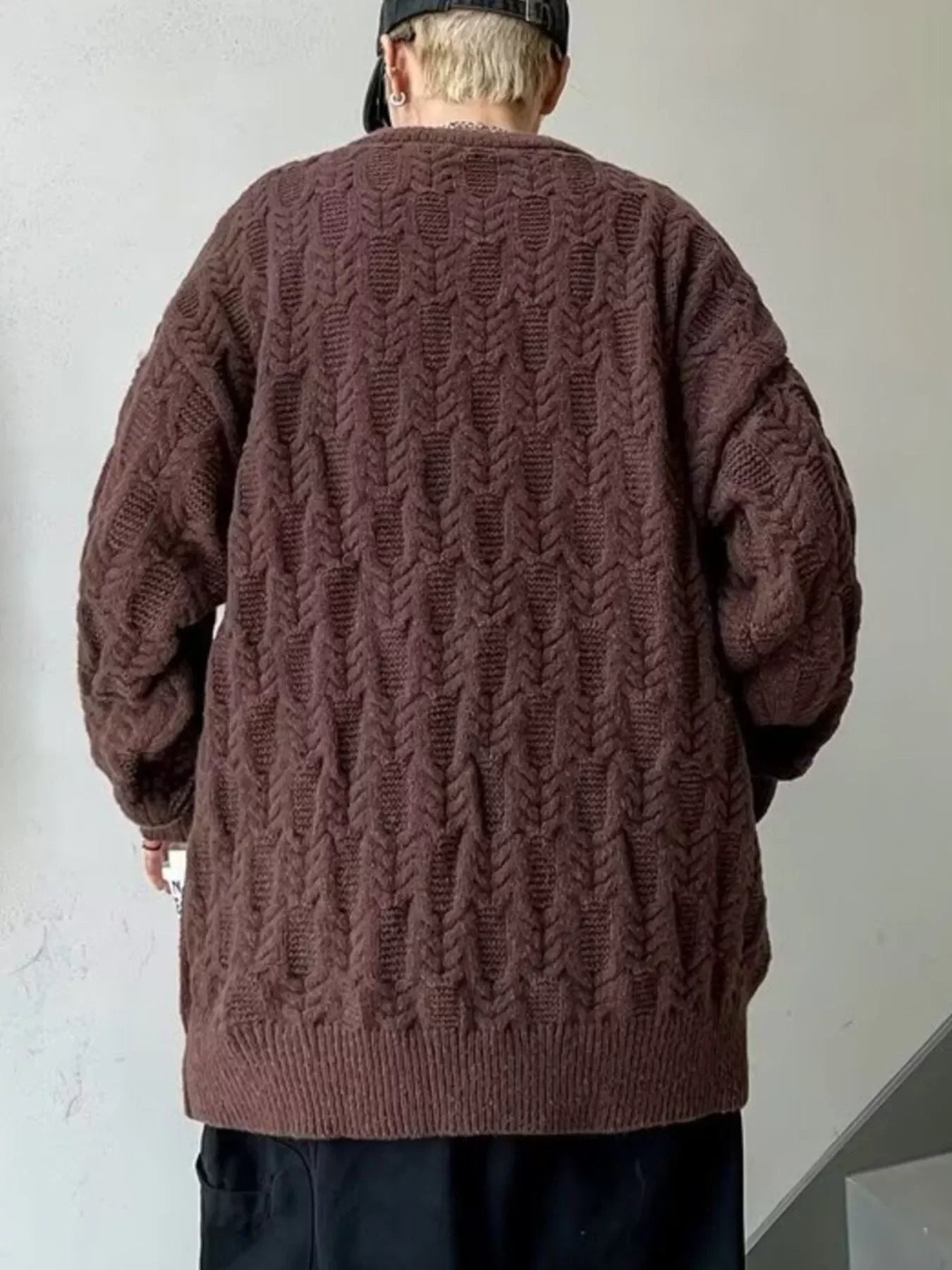 Plus Size Oversized Textured Cable Knit Sweater - Southern Shores Clothing
