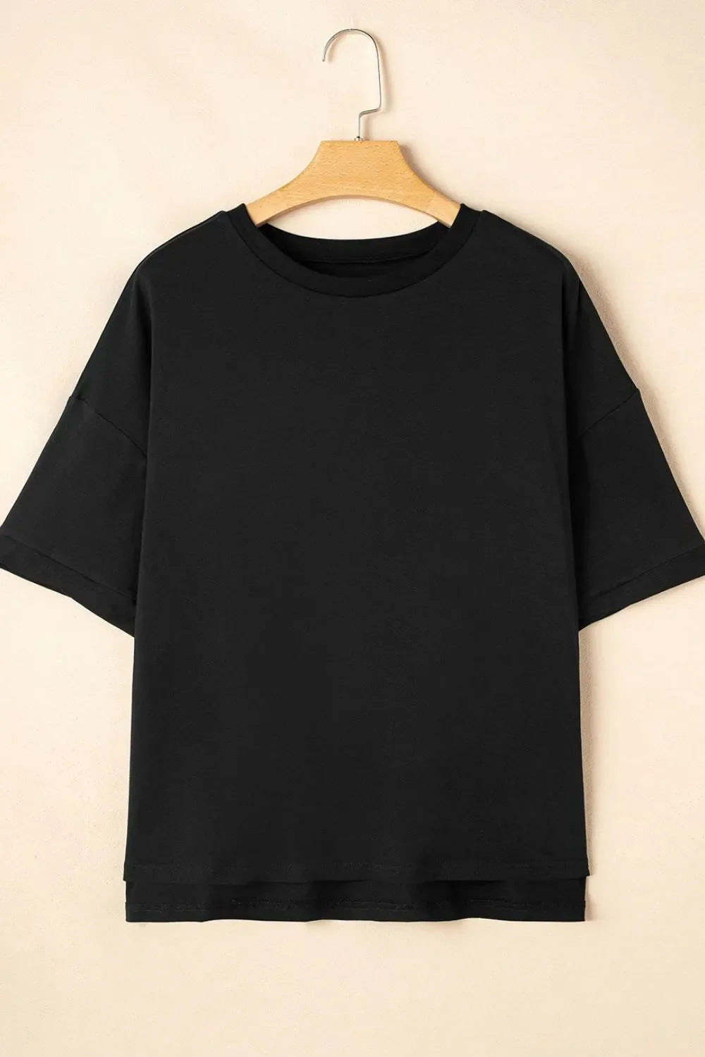 Slightly Stretchy Loose Half Sleeve Hi Low Hem Tee - Southern Shores Clothing