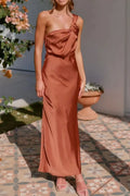 One Shoulder Sleeveless Maxi Dress Coastal Style - Southern Shores Clothing