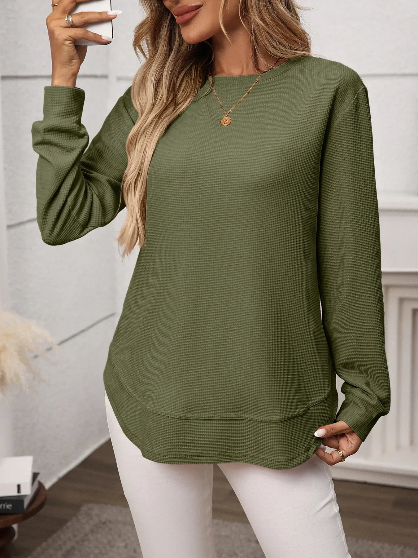 Long Sleeve Round Neck T-Shirt - Southern Shores Clothing